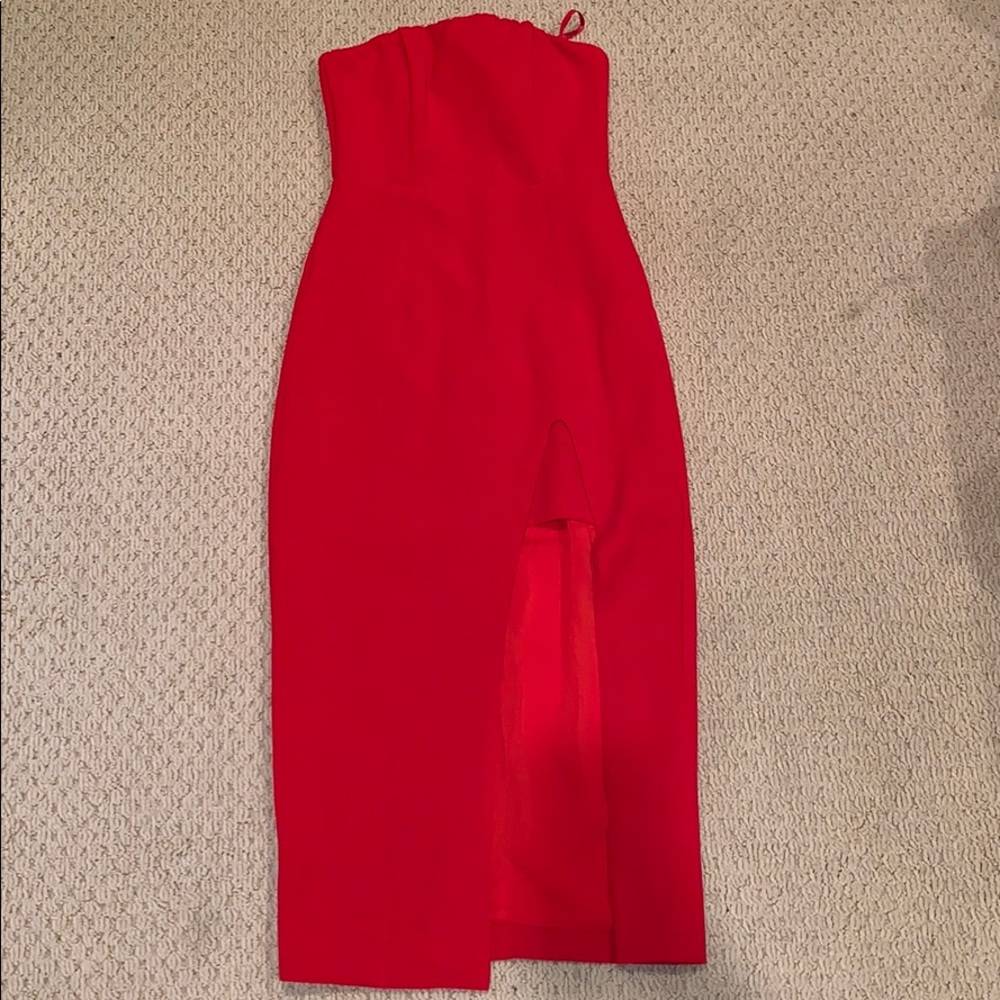 White Fox boutique red asymmetrical dress